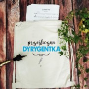 Prześliczna dyrygentka worek-plecak naturalny