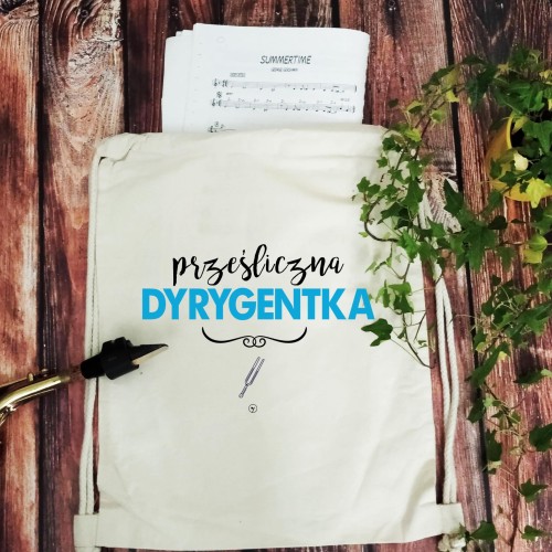 Prześliczna dyrygentka worek-plecak naturalny