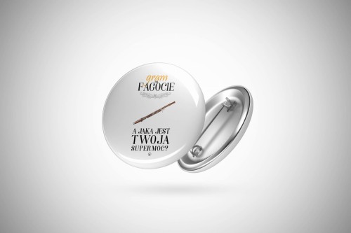 Fagot supermoc przypinka