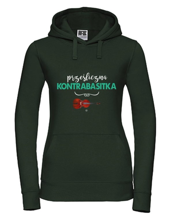 Kontrabas - Kontrabasistka - Prześliczna kontrabasistka - Prezent dla kontrabasistki - Bluza