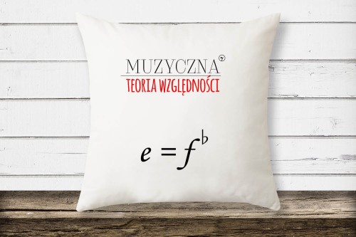 Poduszka muzyczna teoria względności - prezent dla muzyka | Osemkowa.pl