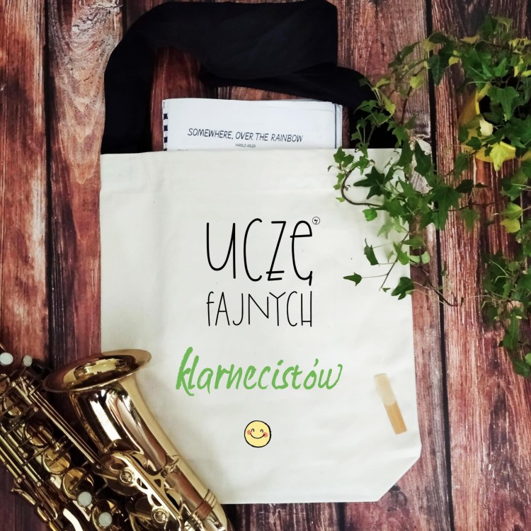 Nauczyciel – Klarnet - Uczę fajnych klarnecistów - prezent dla nauczyciela klarnetu - Torba z 2 ucha