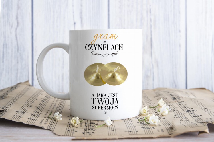 Czynele - Gram na czynelach a jaka jest Twoja supermoc? - Perkusistka - Perkusista - Kubek dla muzyka