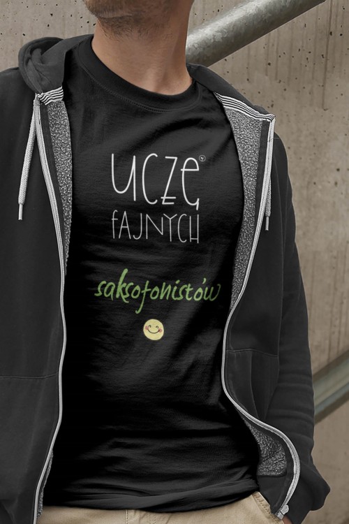 Saksofon - Nauczyciel gry na saksofonie - Uczę fajnych saksofonistów – Prezent dla nauczyciela saksofonu – Koszulka