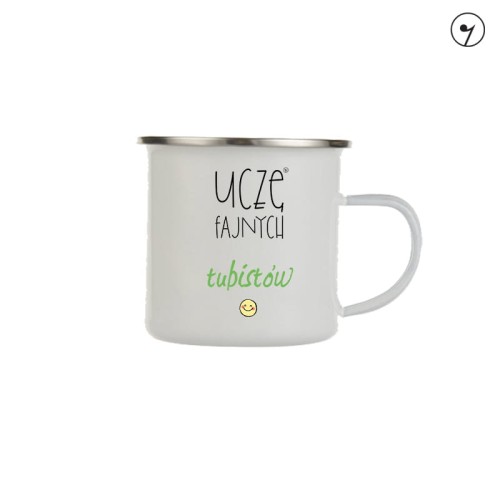 Tuba - Nauczyciel tuby - Uczę fajnych tubistów - Prezent dla nauczyciela gry na tubie - Kubek emaliowany