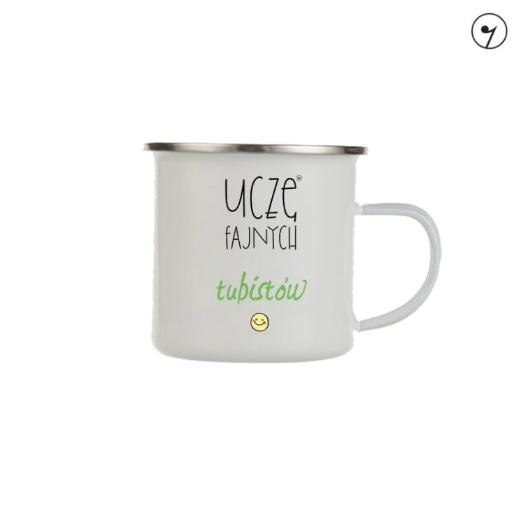 Tuba - Nauczyciel tuby - Uczę fajnych tubistów - Prezent dla nauczyciela gry na tubie - Kubek emaliowany