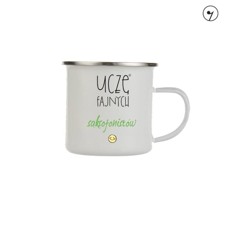 Nauczyciel – Saksofon - Uczę fajnych saksofonistów - Kubek emaliowany