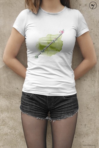 Flet - Kwiaty - Prezent dla flecistki - Prezent dla flecisty -Koszulka