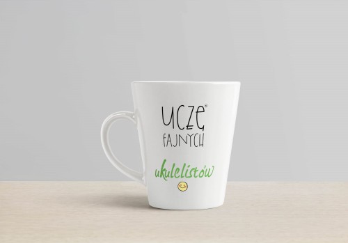 Ukulele - Nauczyciel gry na ukulele - Uczę fajnych ukulelistów – Prezent dla nauczyciela ukulele - Kubek latte