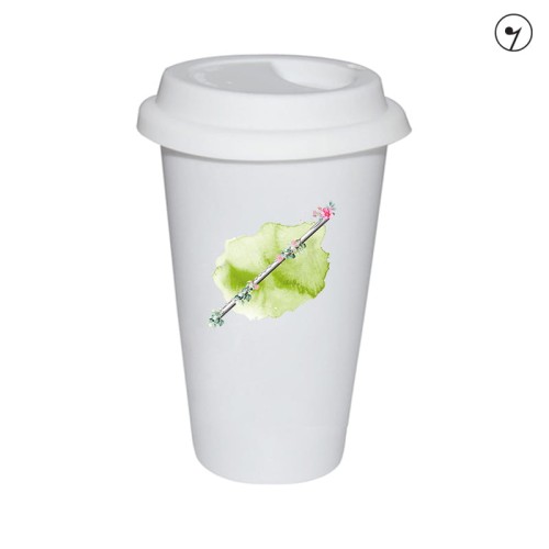 Flet - Kwiaty - Prezent dla flecistki - prezent dla flecisty - Tumbler