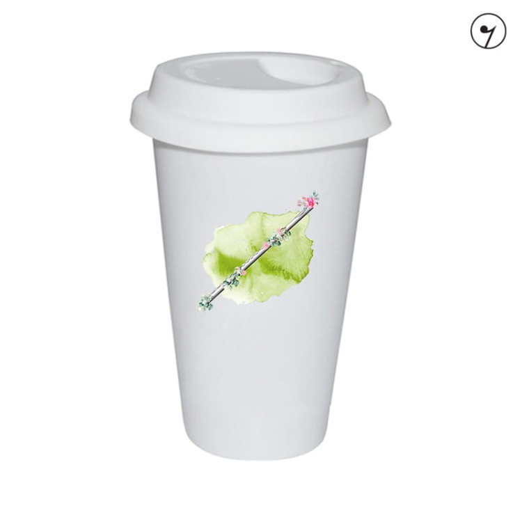 Flet - Kwiaty - Prezent dla flecistki - prezent dla flecisty - Tumbler