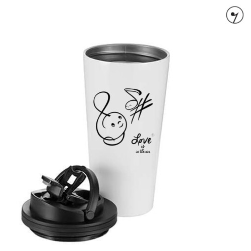 Love Is in the Air - Walentynki - Prezent dla muzyka - Kubek termiczny