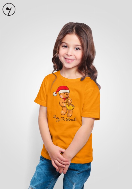 Ciastek - Saksofon - Saxy christmas - Koszulka dziecięca - prezent dla muzyka