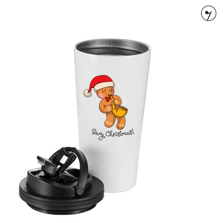 Ciastek - Saksofon - Saxy christmas - Kubek termiczny