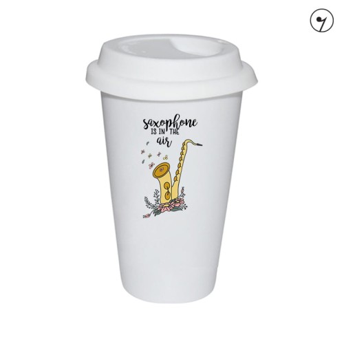 Saksofon - Saxophone is in the air - prezent dla saksofonisty - prezent dla saksofonistki - Tumbler