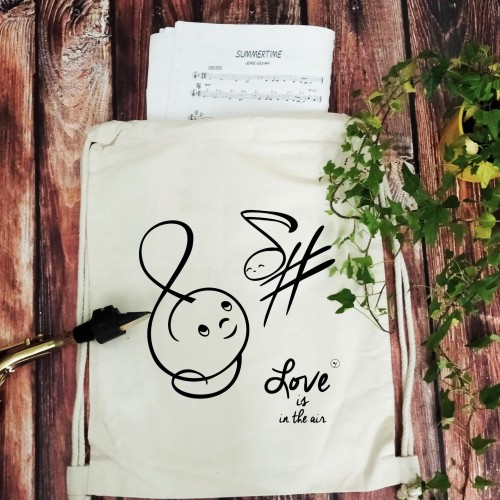 Love Is in the Air - Walentynki - Prezent dla muzyka - Worek plecak
