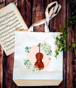 Wiolonczela - Kwiaty - Torba 2 ucha