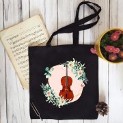 Wiolonczela - Kwiaty - Torba 2 ucha