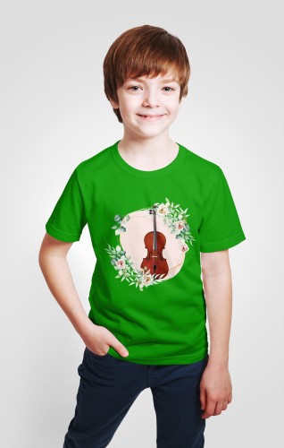 Wiolonczela - Kwiaty - prezent dla wiolonczelistki - prezent dla wiolonczelisty - Koszulka dziecięca