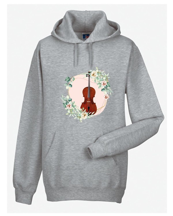 Wiolonczela - Kwiaty - prezent dla wiolonczelistki - prezent dla wiolonczelisty - Bluza