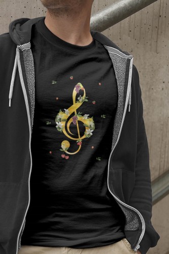 Klucz wiolinowy - Lato - Prezent dla muzyka - Koszulka