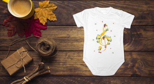 Klucz wiolinowy - Lato - Prezent dla muzyka- Body - Bodziak