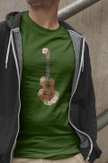 Ukulele - Kwiaty - Prezent dla ukulelistki - prezent dla ukulelisty - Koszulka