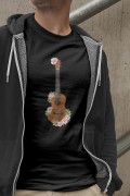 Ukulele - Kwiaty - Prezent dla ukulelistki - prezent dla ukulelisty - Koszulka