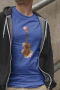 Ukulele - Kwiaty - Prezent dla ukulelistki - prezent dla ukulelisty - Koszulka