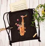 Saksofon - Maki - Prezent dla saksofonistki - Prezent dla saksofonisty - Worek plecak