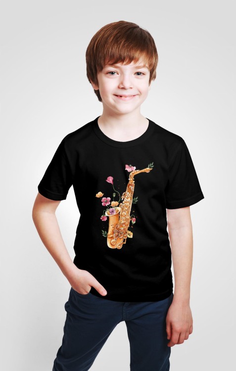 Saksofon - Maki - Prezent dla saksofonistki - Prezent dla saksofonisty - Koszulka dziecięca
