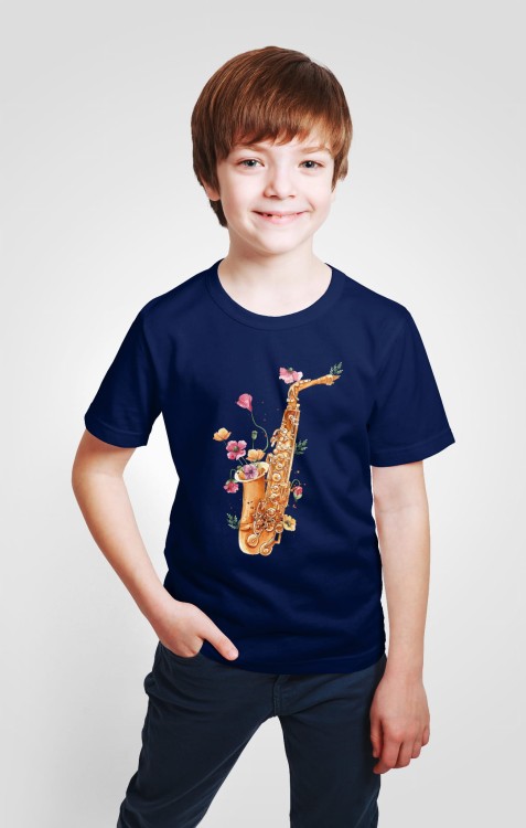 Saksofon - Maki - Prezent dla saksofonistki - Prezent dla saksofonisty - Koszulka dziecięca