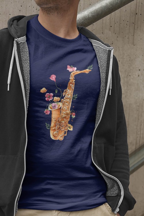 Saksofon - Maki - Prezent dla saksofonistki - Prezent dla saksofonisty - Koszulka