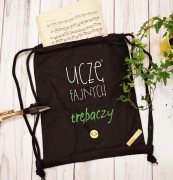 Nauczyciel – Trąbka - Uczę fajnych trębaczy - prezent dla nauczyciela trąbki - Worek plecak