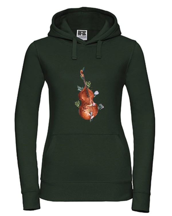 Kontrabas - Kwiaty - Prezent dla kontrabasistki - prezent dla kontrabasisty - Bluza