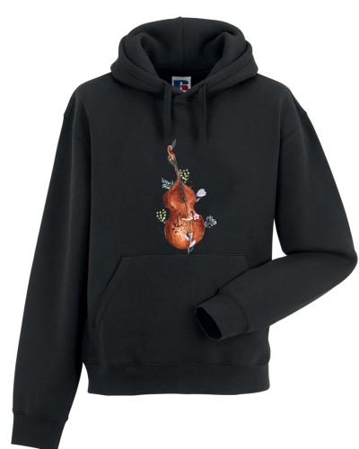 Kontrabas - Kwiaty - Prezent dla kontrabasistki - prezent dla kontrabasisty - Bluza