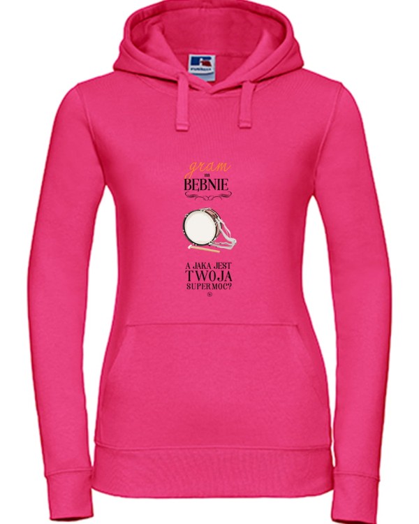 Bęben - Gram na bębnie a jaka jest Twoja supermoc? - Perkusistka - Perkusista - Prezent dla perkusisty - Bluza