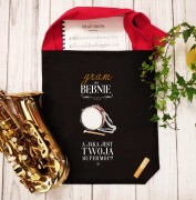 Bęben - Gram na bębnie a jaka jest Twoja supermoc? - Perkusistka - Perkusista - Prezent dla perkusisty - Torba na ramię