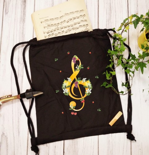 Klucz wiolinowy - Lato - Prezent dla muzyka - Worek plecak