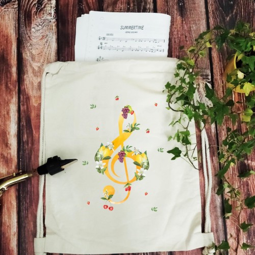 Klucz wiolinowy - Lato - Prezent dla muzyka - Worek plecak