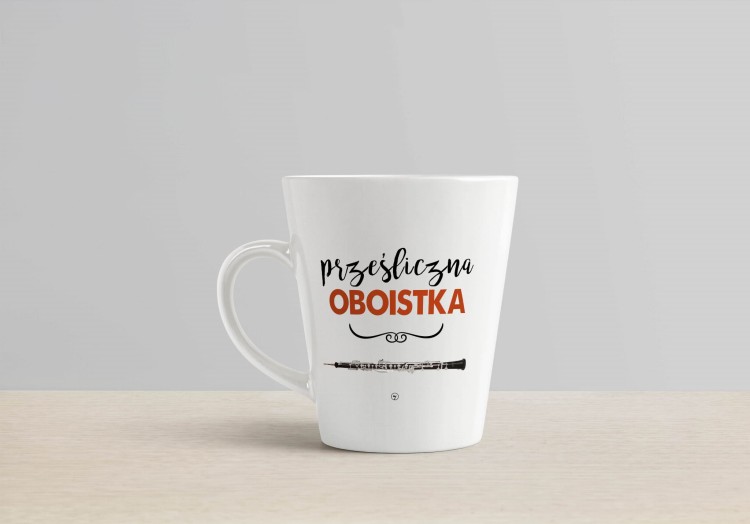 Obój - Oboistka - Prezent dla oboistki - Prześliczna oboistka - Kubek latte