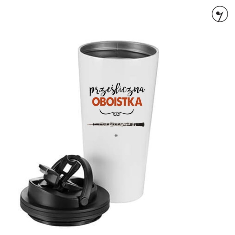 Obój - Oboistka - Prezent dla oboistki - Prześliczna oboistka - Kubek termiczny