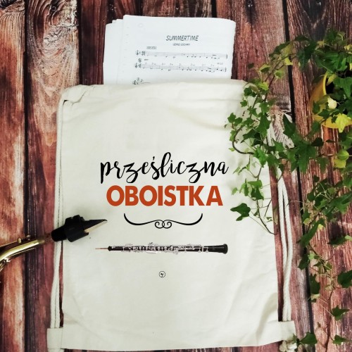 Obój - Oboistka - Prezent dla oboistki - Prześliczna oboistka - Worek plecak