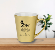 Złoty ukulelista - Złota ukulelistka - Ukulele - Prezent dla ukulelisty - Prezent dla ukulelistki - Kubek latte