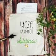 Ukulele - Nauczyciel gry na ukulele - Uczę fajnych ukulelistów – Prezent dla nauczyciela ukulele - Worek plecak