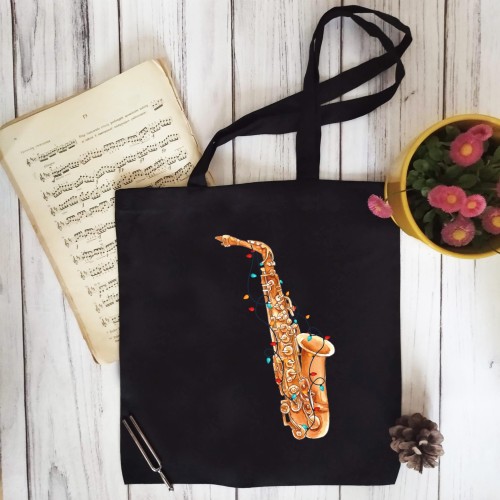 Saksofon lampki - Saksofon - Prezent dla saksofonistki - Prezent dla saksofonisty -Torba z saksofonem – Torba 2 ucha - osemkowa.pl - prezent dla muzyka - upominek dla muzyka