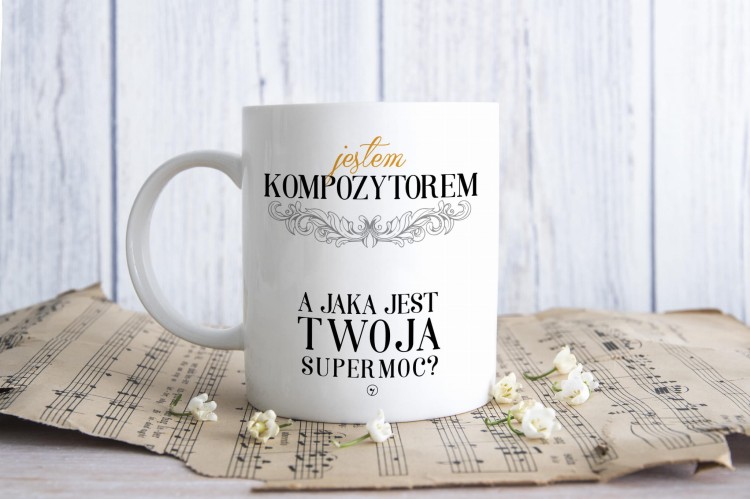 Kompozytor – Kompozytor supermoc - Prezent dla kompozytora – Prezent dla kompozytorki - Kubek kompozytora – Kubek ceramiczny - osemkowa.pl