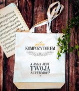 Kompozytor – Kompozytor supermoc - Prezent dla kompozytora – Prezent dla kompozytorki - Torba kompozytora – Torba 2 ucha - osemkowa.pl - prezent dla muzyka