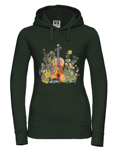 Skrzypce na łące - Skrzypce - Prezent dla skrzypaczki - Prezent dla skrzypka - Bluza ze skrzypcami – Bluza - Bluza skrzypka - osemkowa.pl