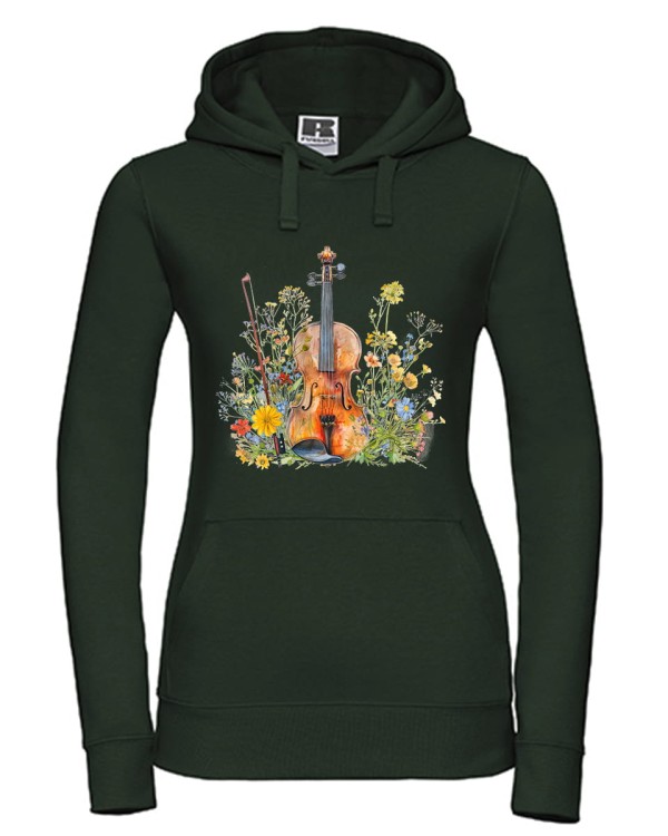 Skrzypce na łące - Skrzypce - Prezent dla skrzypaczki - Prezent dla skrzypka - Bluza ze skrzypcami – Bluza - Bluza skrzypka - osemkowa.pl